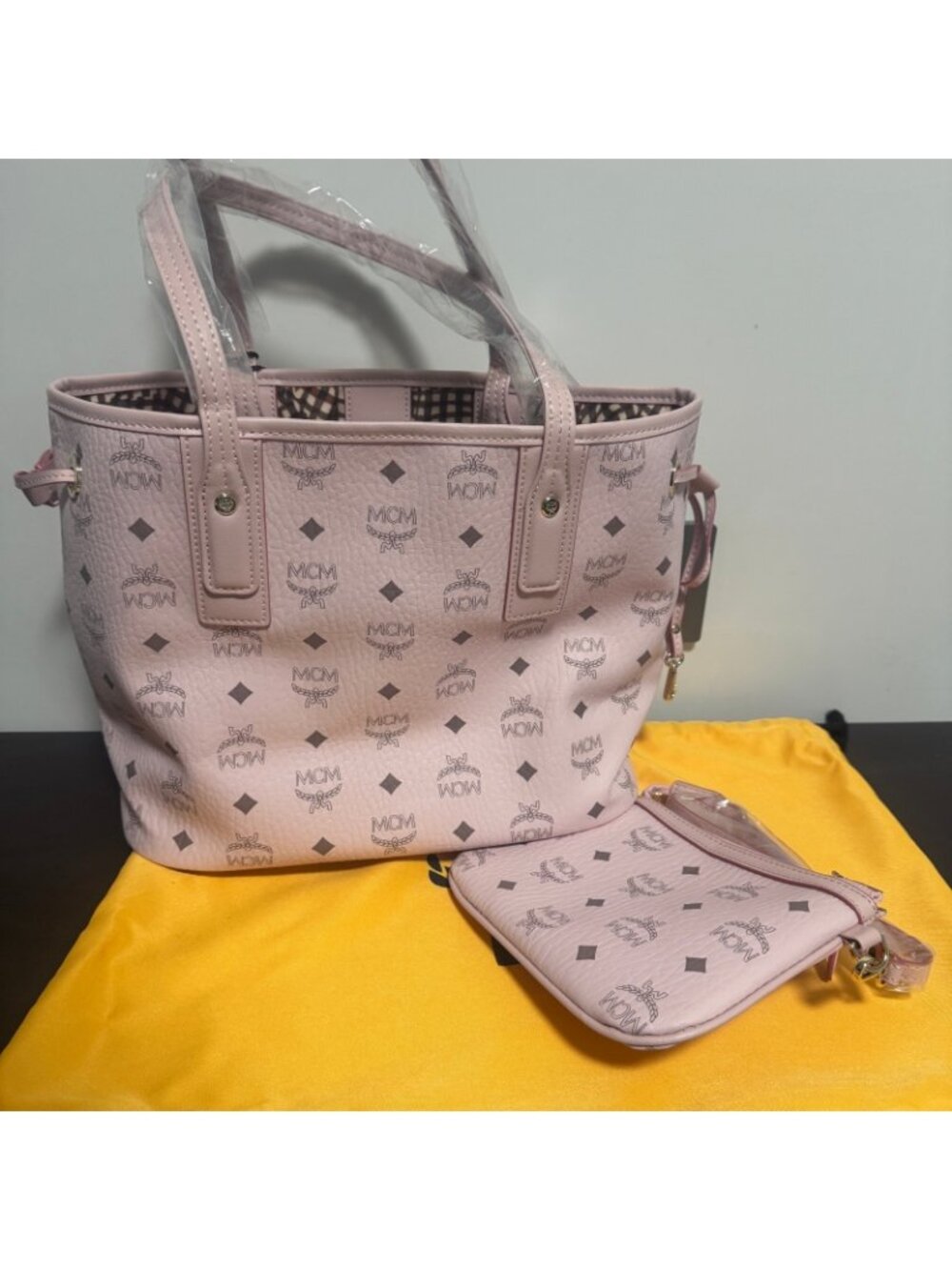MCM Pink Medium Liz Reversible Shopper Tote Bag
